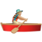 Person Rowing Boat - Medium Light emoji on Apple